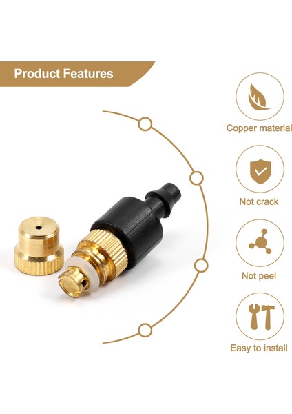 Xhhdqes 10 Adet Ayarlanabilir Misting Memesi Bahçe Serpin Pirinç Sulama Yağmurlama Püskürtücü Sulama Sistemi (Yurt Dışından) fırsatları