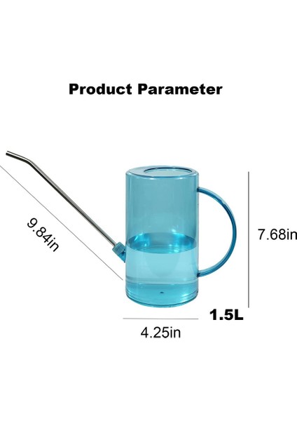 Arelene Mavi Sulama Kabı, 1,5 L Büyük Kapasiteli Sulama Kapları, Sızdırmaz Contalı Uzun Borulu Sulama Kabı, Sulu Meyveler Için (Yurt Dışından) modelleri