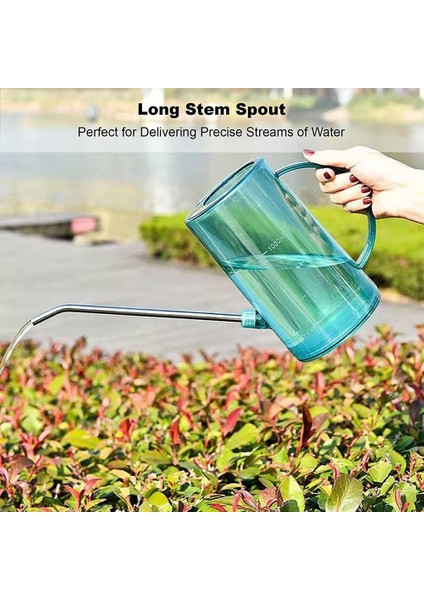 Arelene Mavi Sulama Kabı, 1,5 L Büyük Kapasiteli Sulama Kapları, Sızdırmaz Contalı Uzun Borulu Sulama Kabı, Sulu Meyveler Için (Yurt Dışından) fırsatları