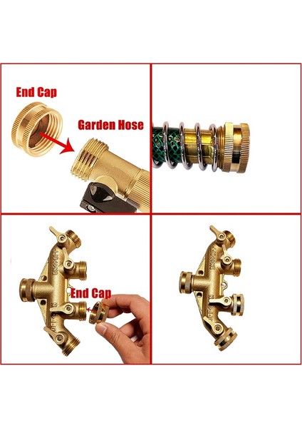 Namuny Bahçe Hortumu Dişi Uç Kapağı, Ekstra 12 Pullu Pirinç Sot Kapağı, 3/4 Inç, 4'lü Paket (Yurt Dışından) indirimleri