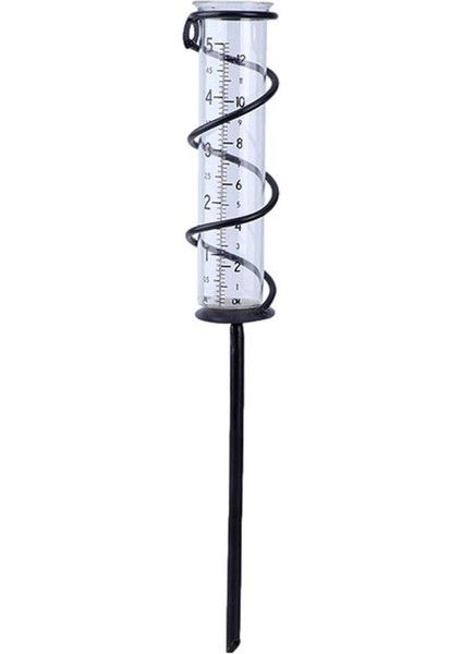 Spiral Metal Yağmur Ölçer Bahçe Cam Yağmur Suyu Sayacı Ölçme Dekor Çitler Veya Direkler Bahçıvanlar Için Yağmur Suyu Hava Gözlemcileri (Yurt Dışından)