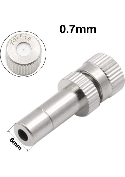 10 Adet 6mm Nemlendirme ve Tozsuzlaştırma Soğutma Atomize Yağmurlama Hızlı Takılabilir Sis Sisleme Nozulu, Model: 0.7mm (Yurt Dışından) fırsatları