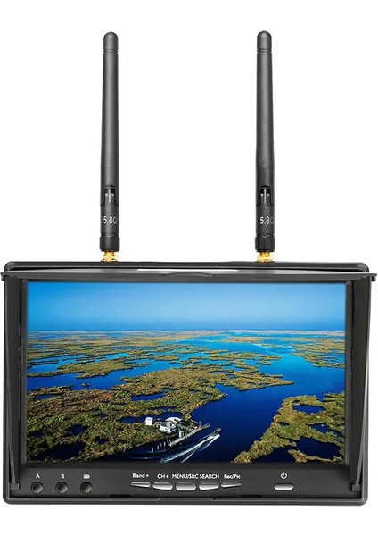 LCD5802D 5.8g 40CH 7 Inç Uyumlu Raceband Fpv Monitör Dvr Build-In Pil ile 800X480