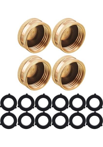 Bahçe Hortumu Dişi Uç Kapağı, Ekstra 12 Pullu Pirinç Tıkaç Kapağı (Yurt Dışından)