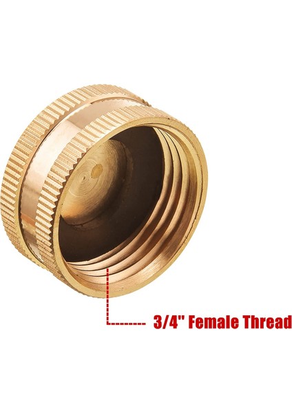 Bahçe Hortumu Dişi Uç Kapağı, Ekstra 12 Pullu Pirinç Tıkaç Kapağı (Yurt Dışından) fiyatları