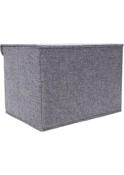 Pamuk Keten Kumaş Katlanır CD Saklama Kutuları Katlanabilir Kutuları Oyuncaklar Organizatör Kapaklı ve Kolları Depolama Sepeti Çamaşır Sepeti (Yurt Dışından) fırsatları