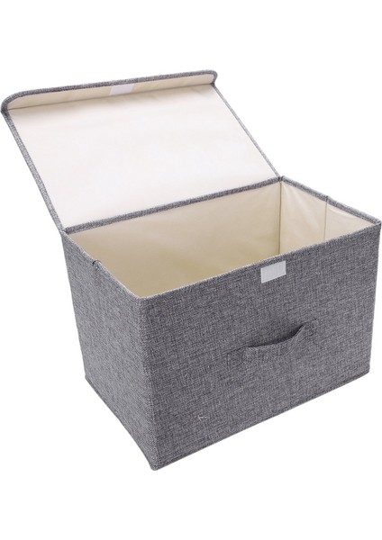 Pamuk Keten Kumaş Katlanır CD Saklama Kutuları Katlanabilir Kutuları Oyuncaklar Organizatör Kapaklı ve Kolları Depolama Sepeti Çamaşır Sepeti (Yurt Dışından) indirimleri