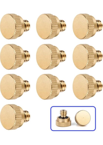 10 Adet 10/24 Vida Dişi Pirinç Sisleme Memesi Fişi Düşük Basınçlı Püskürtme Buhar Ucu Açık Soğutma Sistemi Için (Yurt Dışından)