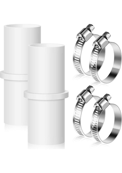 Parça Çamaşır Makinesi Tahliye Hortumu Konnektörleri Yıkama Uzatma Adaptörü ile 4 Adet Tahliye Hortumu Kelepçesi (Yurt Dışından) fiyatları