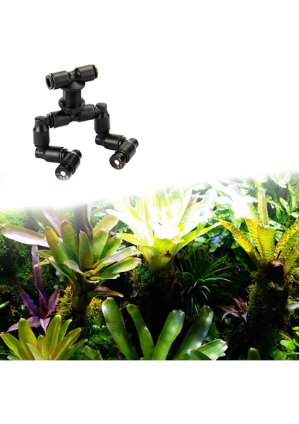 Sürüngenler Teraryum Çift Nozul Sisleyici Sis Yağmurlama 360° Ayarlanabilir Akvaryum Podazz (Yurt Dışından)