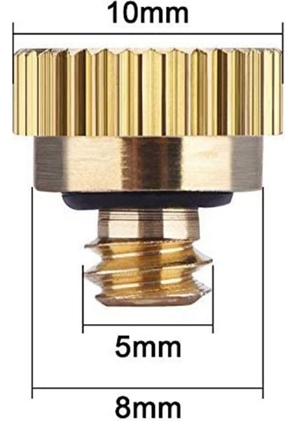 20 Paket Pirinç Sisleme Nozulları Tee, Dış Mekan Soğutma Sistemi Için Toz Kontrol Sisleme Nozulu Yağmurlama Sistemi 0,3 mm (Yurt Dışından)