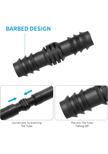 1/2 Inç Boru Dikenli Konnektörler Için Sulama Bağlantı Parçaları Kiti (Rain Bird 16MM .520 Id) Damlama Veya Yağmurlama Sistemleri (Yurt Dışından) fiyatları