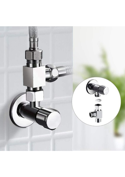 Hyqzltca 2x Pirinç 3 Yollu Su Yönlendirici Adaptörü Hızlı Kurulum Banyo Duş Bide Açısı Yedek Vana Konnektörü (Yurt Dışından) modelleri