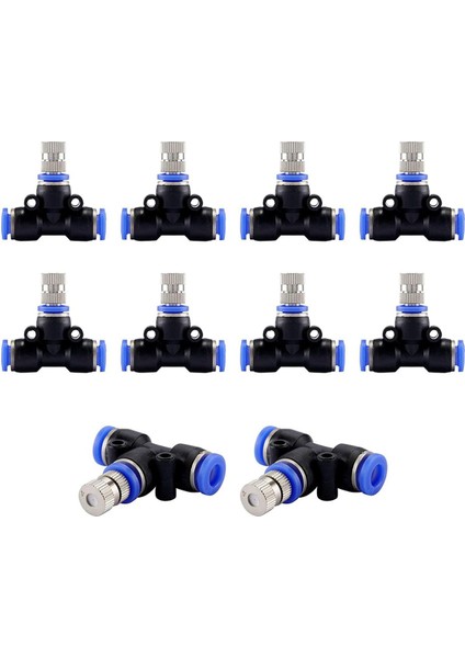 Dış Mekan Için Püskürtme Konnektörlü Buğulanma Nozulu Kiti 1/4 Inç 10 Adet (Yurt Dışından)