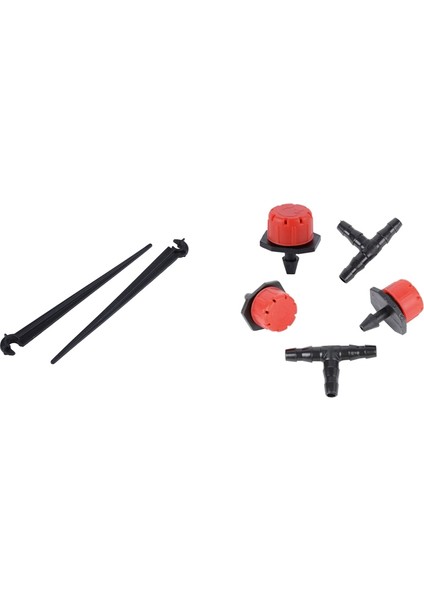 Nanlıy-50 Adet C-Şekilli 4/7mm Damla Sulama Boru Braketi Sabit Çubuk Damla Sulama ve 200X Ayarlanabilir Sulama Damlatıcılar (Yurt Dışından)