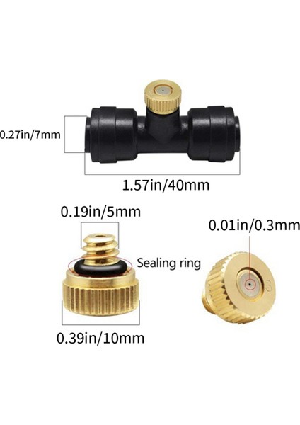 1/4 Inç Slip-Lock Misting Nozulları Kiti Sis Nozulları Veranda Misting Sistemi Açık Soğutma Sistemi Bahçe Su Mister (Yurt Dışından) indirimleri