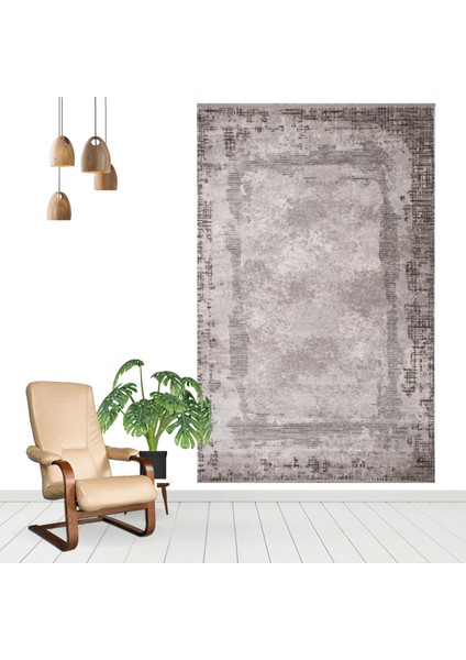 Bodrum B040A Ince Modern Gri Halı