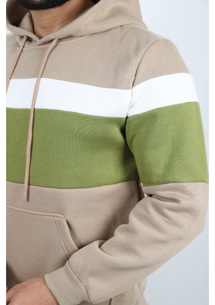 Erkek Kapüşonlu Sweatshirt Hoodie S - Bej fiyatları