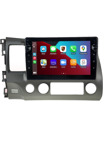 Honda Civic Fd6 (2008-2011) Android 12 Carplay Navigasyon Tuşlu Multimedya - 4gb Ram 64GB HDD