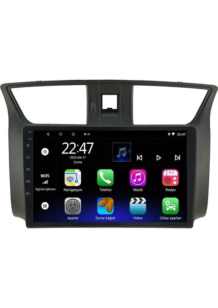Nissan Sentra (2012-2020) Android 12 Carplay Navigasyon Multimedya - 2gb Ram 32GB HDD