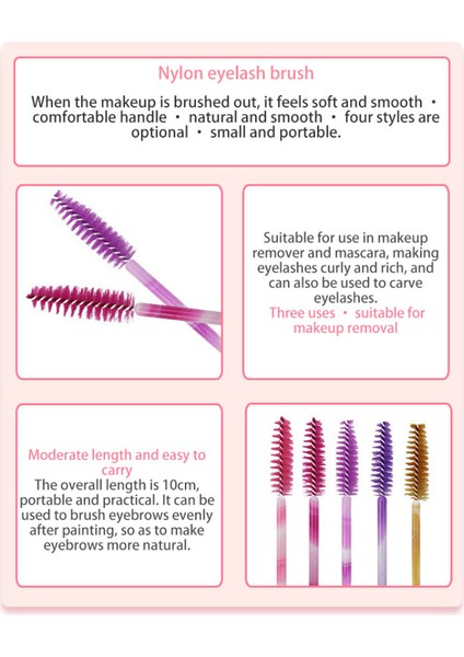 Maffıck 50 Adet Tek Kullanımlık Kirpik Fırçaları, 2022 Yeni Çok Renkli Çubuklar Maskara Fırçaları Kaş Fırçası Taşınabilir Kirpik Tarağı Kirpik Uzatma Makyaj Araçları (Yurt Dışından) fırsatları