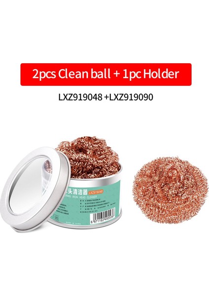 Luxıanzı Kaynak Lehimleme Havya Ucu Temizleyici Kutu Temizleme Çelik Tel Sünger Topları Kaynak Araçları Için (Yurt Dışından)