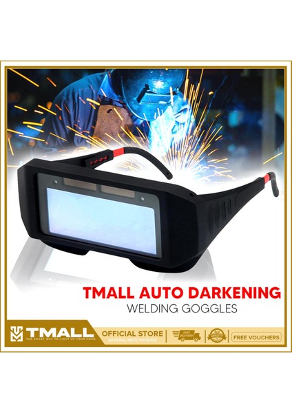 [ayak Izi] Tmall Güneş Otomatik Kararan Kaynak Gözlüğü, Güvenlik Koruyucu Kaynak Gözlük Maskesi Kask, Göz Gözlüğü Maskesi Anti-Flog Parlama Önleyici Gözlük (Yurt Dışından)