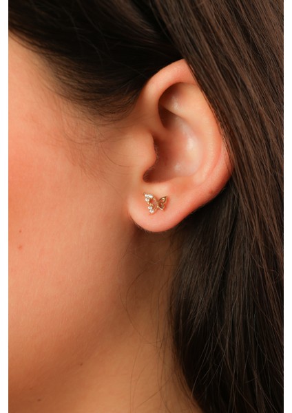 14 Ayar 1,05 Gram Kelebek Altın Mini Küpe fiyatları