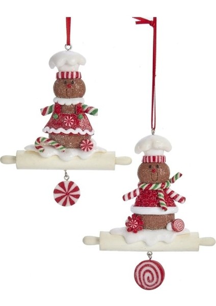 Oklavalı Aşçı Gingerbread Man Yılbaşı Süsü – 11,5cm modelleri