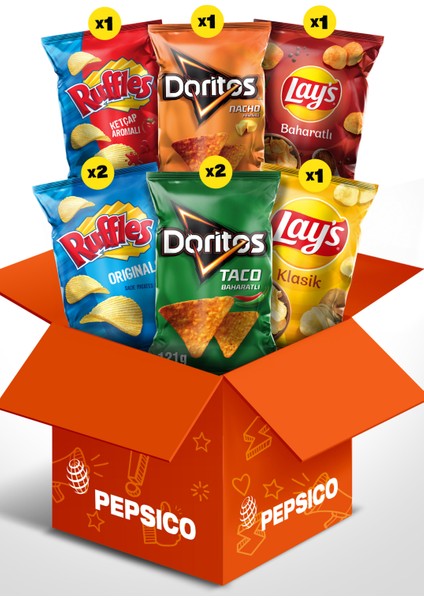 PepsiCo Klasik Mix Cips Paketi (Doritos, Ruffles, Lay's)