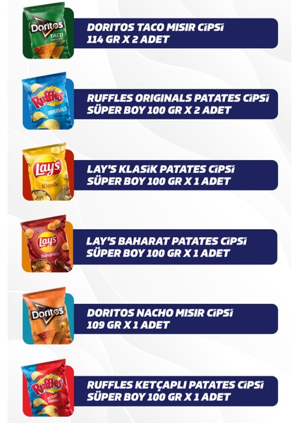 PepsiCo Klasik Mix Cips Paketi (Doritos, Ruffles, Lay's)