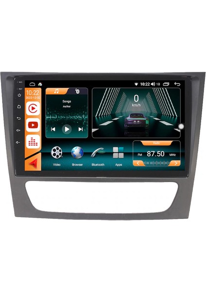 Mercedes E Class E200-E220-E250 (2003-2009) Android 12 Carplay Navigasyon Multimedya - 2gb Ram 32GB HDD