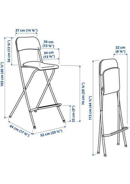Franklın (Siyah - Beyaz ) 74 cm Bar Sandalyesi indirimleri