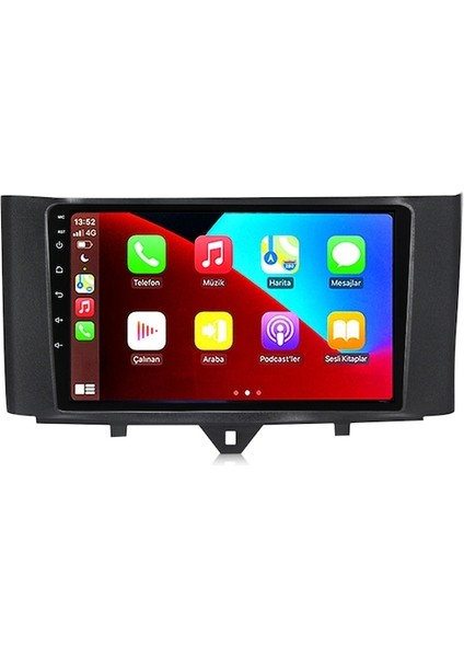 Mercedes Smart Fortwo (2007-2010) Android 12 Carplay Navigasyon Multimedya - 4gb Ram 32GB HDD