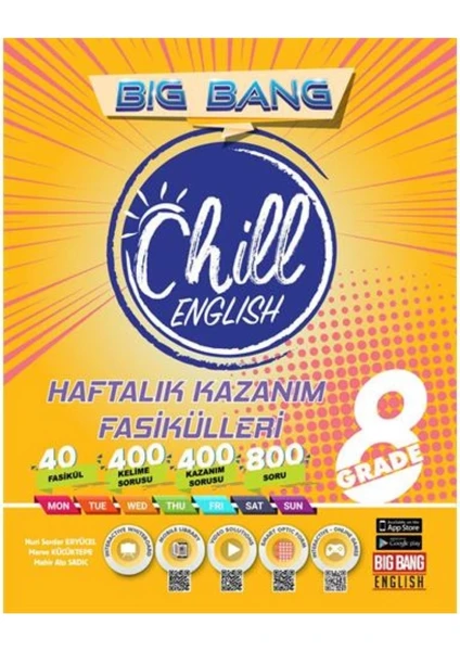 Kırmızı Beyaz Yayınlar LGS 8. Grade Big Bang Chill English Haftalık Kazanım Fasikülleri