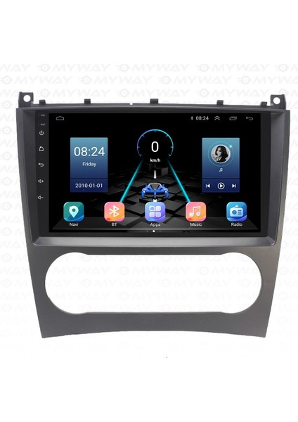 Mercedes C Class W203 (2004-2007) Android 12 Carplay Navigasyon Multimedya - 4gb Ram 64GB HDD