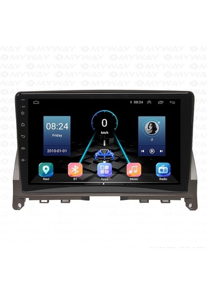 Mercedes C Class C180-C200 Android 12 Carplay Navigasyon Multimedya - 4gb Ram 64GB HDD