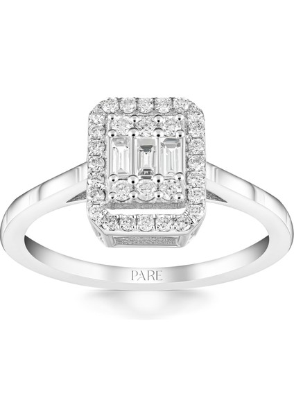 0,36 Karat Baget Pırlanta Yüzük