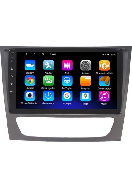 Mercedes E Class W211 E200-E220-E250 (2003-2009) Android 12 Carplay Navigasyon Multimedya - 2gb Ram 32GB HDD modelleri