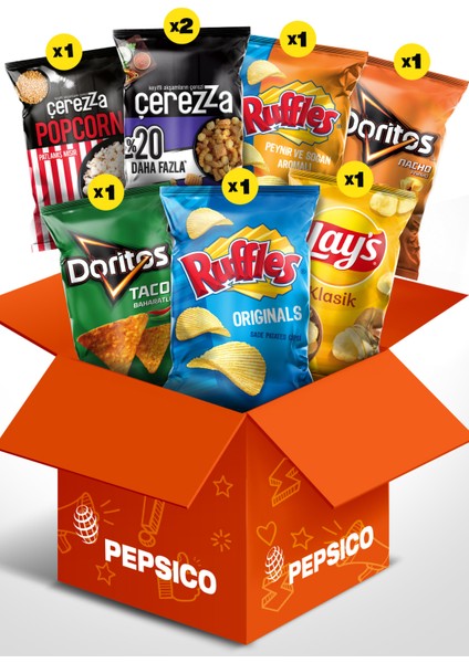 PepsiCo Parti Cips Paketi (Doritos, Ruffles, Lay's, Çerezza)