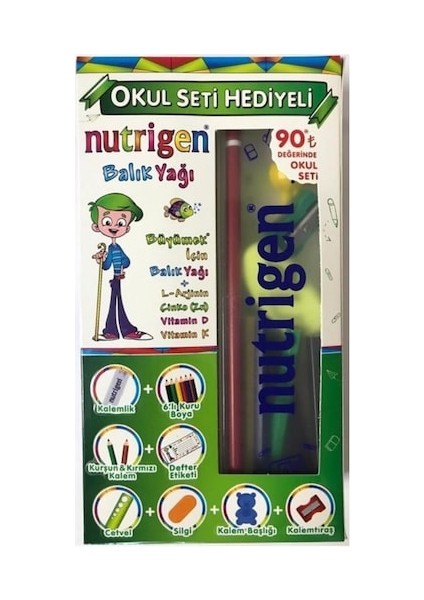 Nutrigen Balık Yağı Şurubu 200 ml - Okul Seti Hediyeli