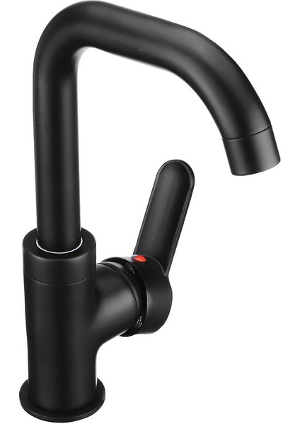 360° Döndürme Mutfak Musluk Pirinç Siyah Boya Havzası Sıcak ve Soğuk Su Mikser Dokunun (Yurt Dışından)