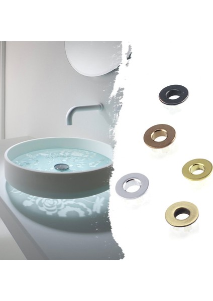 Ha Galvanik Banyo Havzası Lavabo Taşma Halkası Yuvarlak Delik Kapak Kapağı (Yurt Dışından) fırsatları