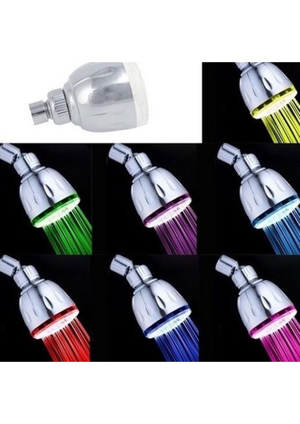 Ma LED Renk Değişimi Işık Üst Sprey Renkli Degrade Duş Başlığı Üst Sprey (Yurt Dışından) modelleri