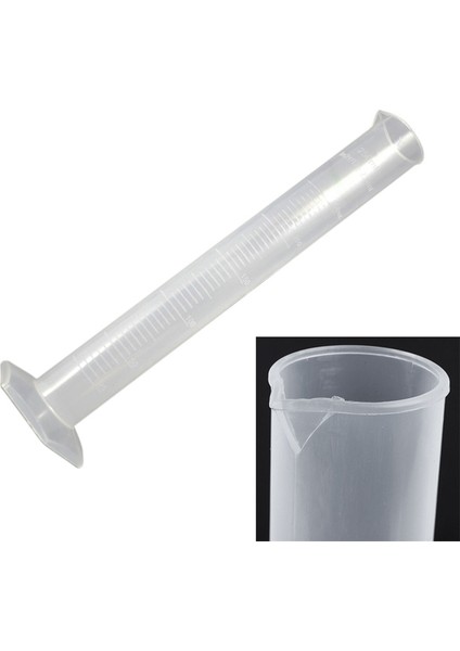 250 ml Şeffaf Beyaz Plastik Ölçüm Dereceli Silindir Laboratuvar Seti ve Kimya Seti Ölçme Aracı Plastik Dereceli Silindir 100 ml (Yurt Dışından)