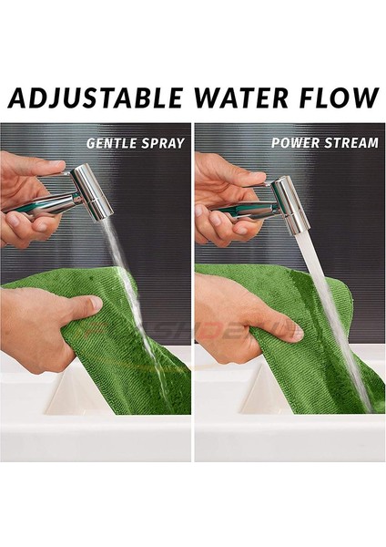 Iflashdeal Su Püskürtme El Bezi Bebek Bezi Bide Paslanmaz Çelik Yüksek Basınçlı El Duş Yıkama Su Püskürtme Kafası Banyo, Tuvalet Için (Yurt Dışından)