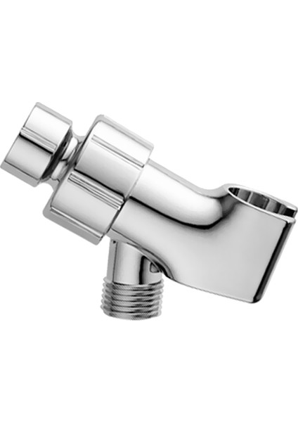 Evrensel Krom Duş Başlığı Tutucu Kol Montajlı Ayarlanabilir Vidalı Braket (Yurt Dışından)