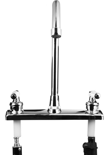Aletler Malzemeleri Çift Kolları Mutfak Banyo Musluk Paslanmaz Çelik + Pp Lavabo Çift Delikli Sıcak/soğuk Su Tapwear (Yurt Dışından) indirimleri
