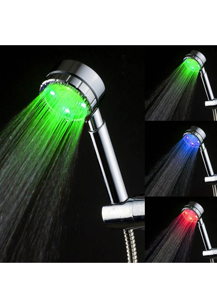 Romantik Otomatik 7 Renk Değişen LED Işık Banyo Su Glow Duş Başlığı (Yurt Dışından) fiyatları