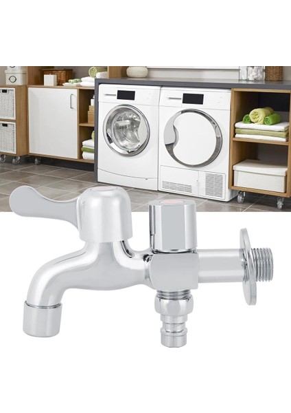 G1/2in Çift Kullanımlı Ev Çamaşır Makinesi Musluk Su Musluğu Çamaşır Banyo Kullanımı Için (Yurt Dışından)